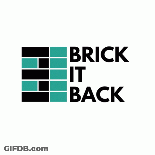 Brick It Back Logo With Brick Center GIF