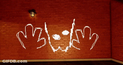 Brick Wall Graffiti Sledge GIF