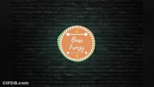 Brick Wall Neon Sign Bass Frenzy GIF