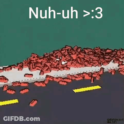 Brick Wall Saying Nuh-Uh > 3 GIF