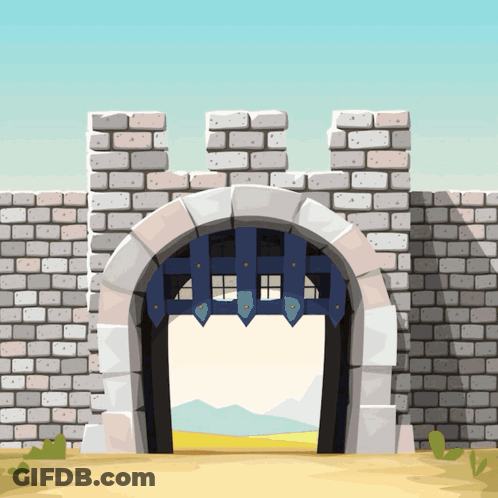 Brick Wall With Gate GIF
