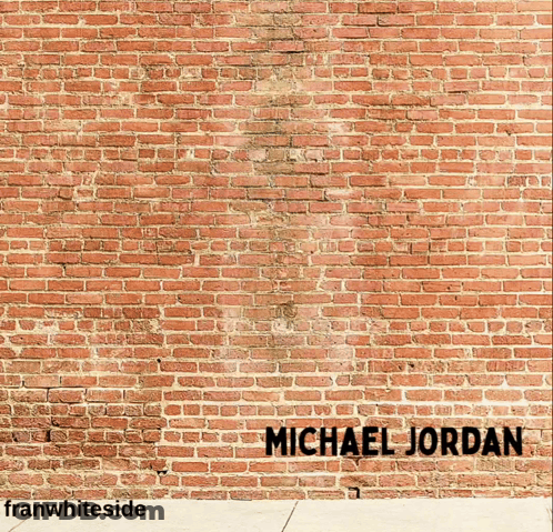Brick Wall With Michael Jordan Written In Black GIF