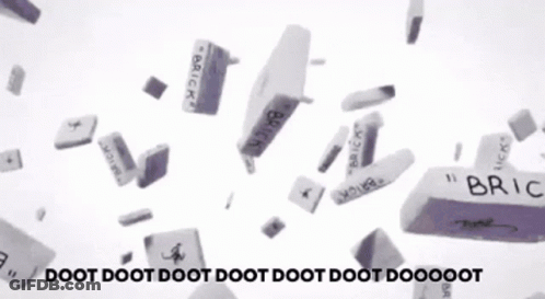 Bricks Falling Doot Doot Doot Doot Doot Doot Dooot GIF