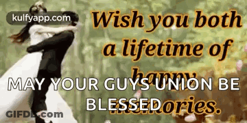 Bride And Groom Dancing In Park GIF