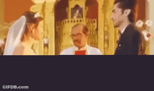 Bride And Groom Getting Married GIF