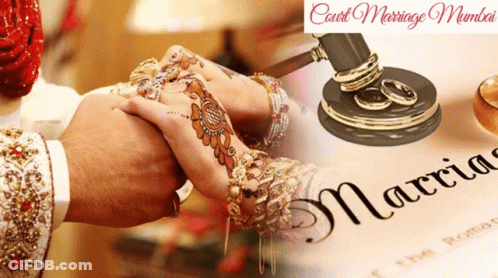 Bride And Groom Holding Hands Court Marriage Mumbai GIF