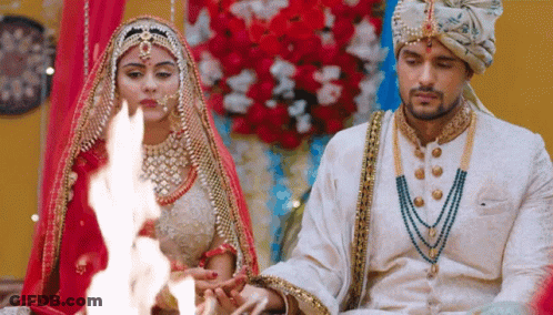 Bride And Groom Holding Hands GIF