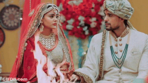 Bride And Groom Holding Hands GIF