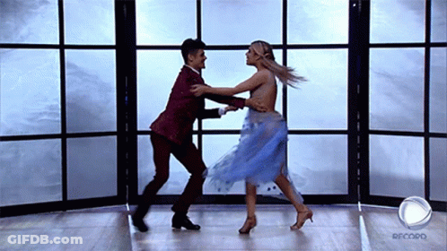 Bride And Groom Hugging In Foggy Room GIF