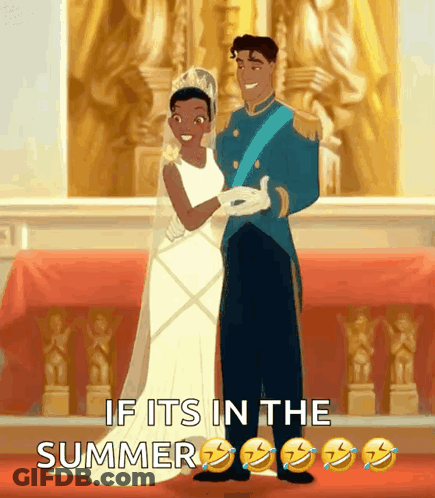 Bride And Groom If It's In The Summer GIF