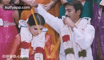 Bride And Groom In Traditional Indian Wedding Ceremony GIF