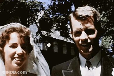Bride And Groom Smiling Wedding Photo GIF