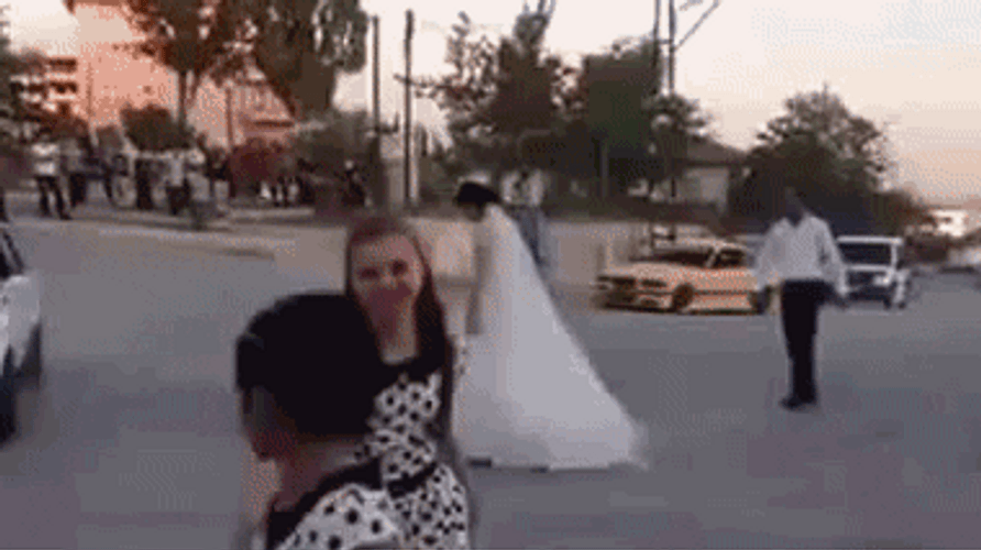 Bride Car Drift GIF