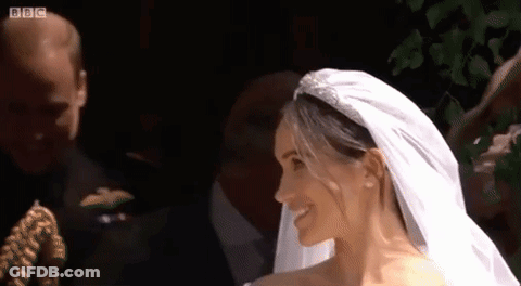 Bride In Wedding Dress Smiling GIF