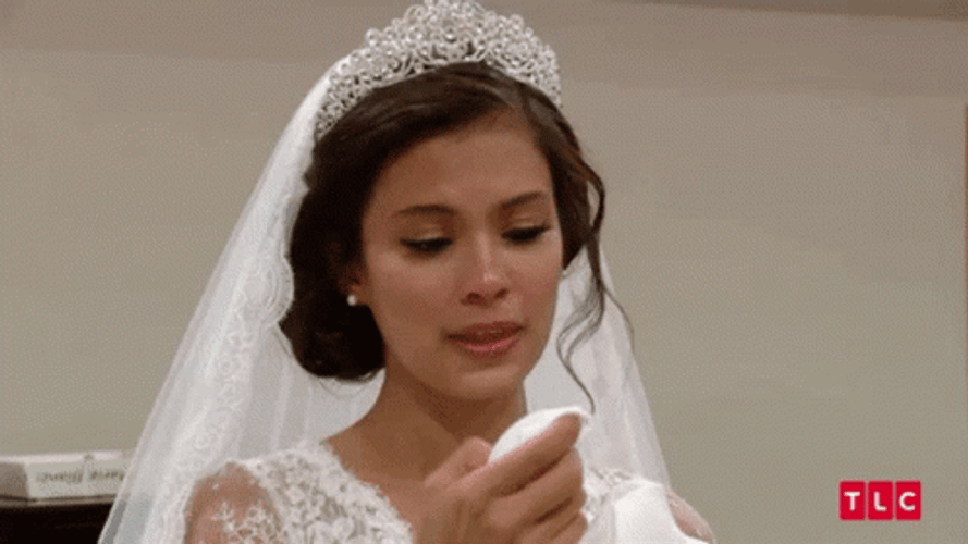 Bride Wiping Her Tears GIF