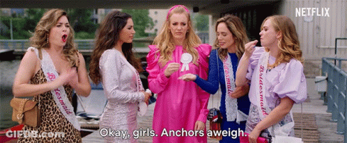 Bridesmaid And Okay Girls Anchors Aweigh Sashes GIF