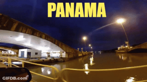Bridge Over Water Saying Panama GIF
