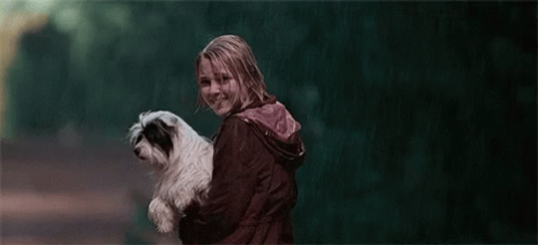 Bridge To Terabithia Leslie Holding A Dog GIF