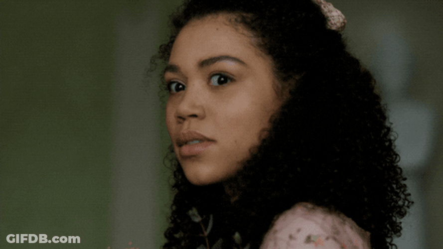 Bridgerton Marina Thompson Wide Eyes Stare GIF