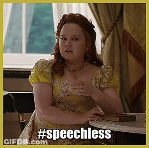 Bridgerton Nicola Coughlan Speechless GIF
