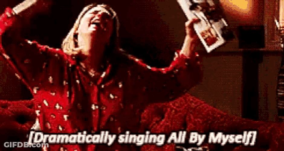 Bridget Jones Singing All By Myself GIF