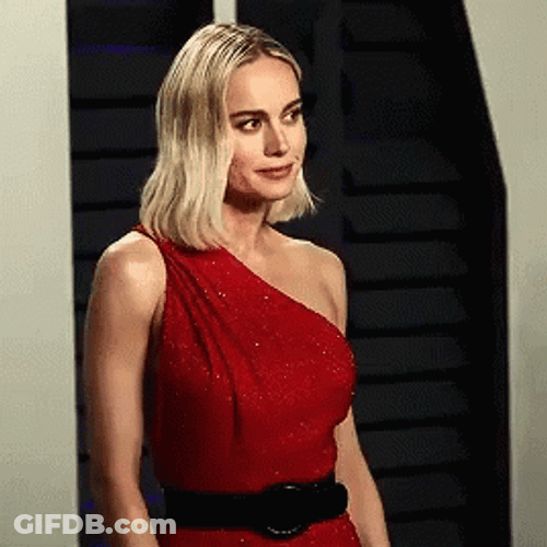 Brie Larson Actress Red Dress GIF