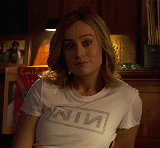 Brie Larson Agree Nod GIF