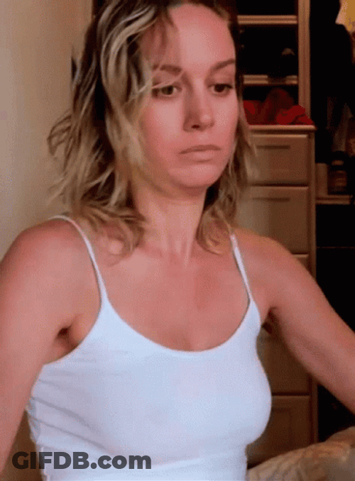 Brie Larson Annoyed Reaction GIF