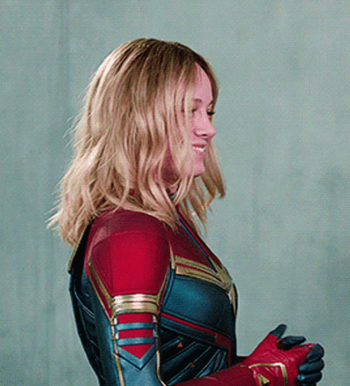 Brie Larson Captain Marvel Sweet Smile GIF