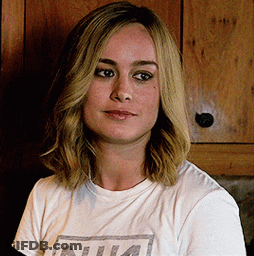 Brie Larson Side Eye Carol Danvers GIF