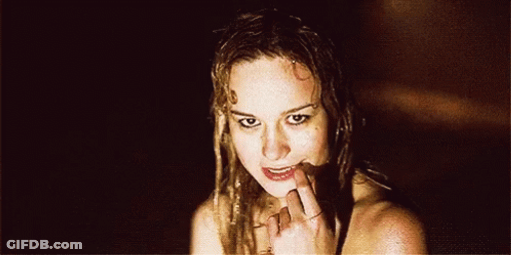 Brie Larson Wet Hair Seductive GIF
