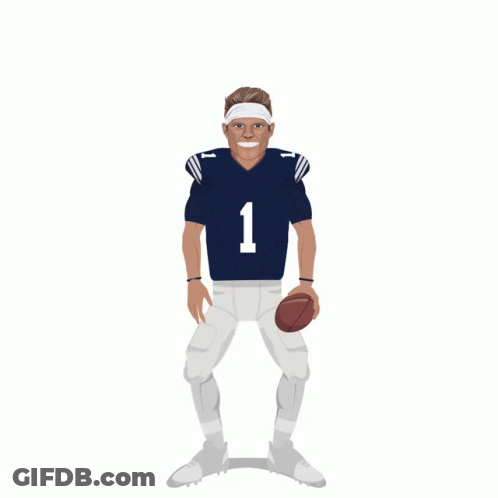 Brigham Young Cougars Zach Wilson Holding Football GIF