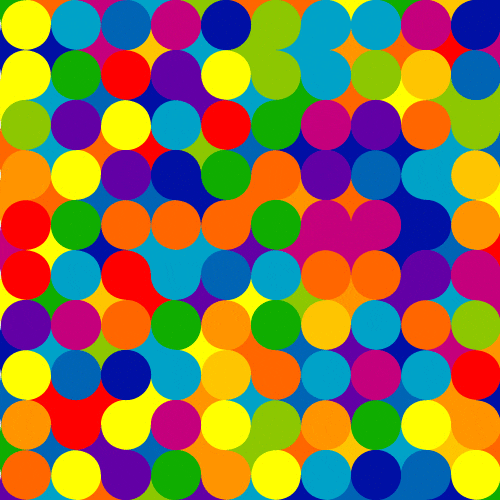 Bright Colored Circles Optical Illusion GIF