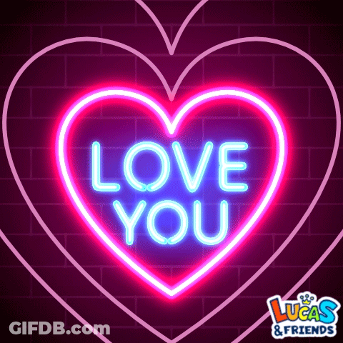 Bright Pink Neon Sign Saying Love On Brick Wall GIF