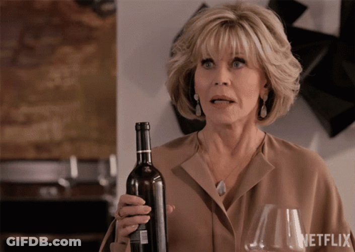 Bringing Wine With No Words GIF