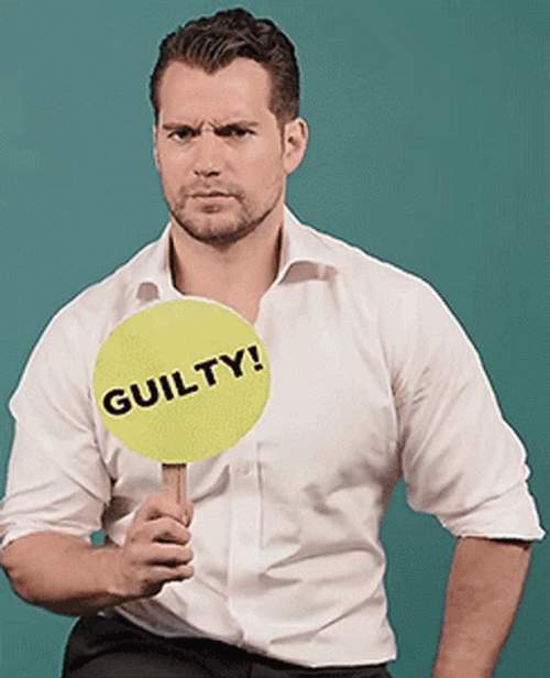 British Actor Henry Cavill Guilty GIF