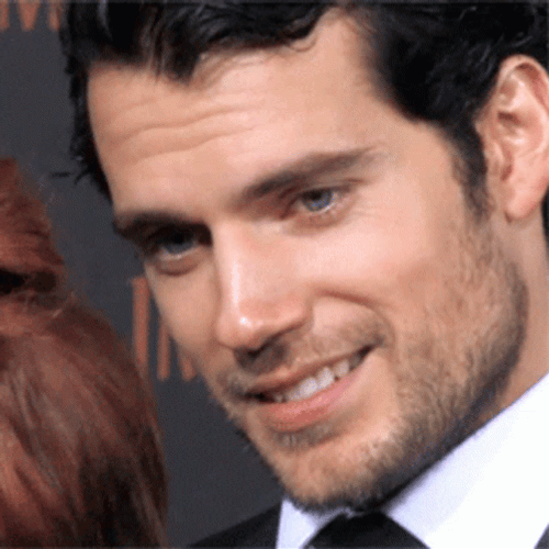British Actor Henry Cavill Smile Staring GIF