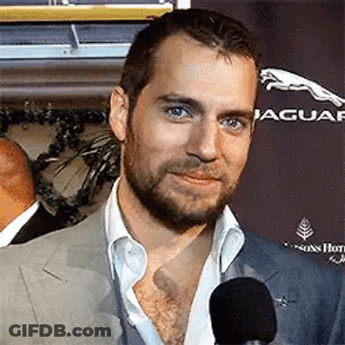 British Actor Henry Cavill Wink GIF