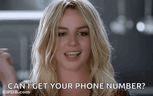 Britney Spears Asking For Phone Number GIF