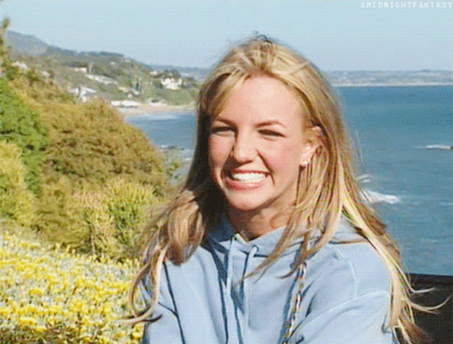 Britney Spears Awkward Tongue Out GIF