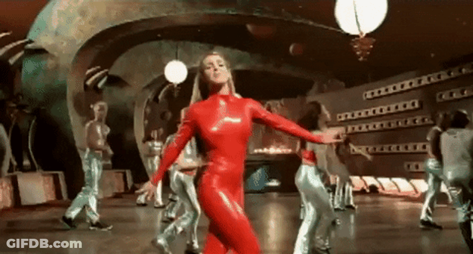 Britney Spears Dancing In Red Leather Suit GIF