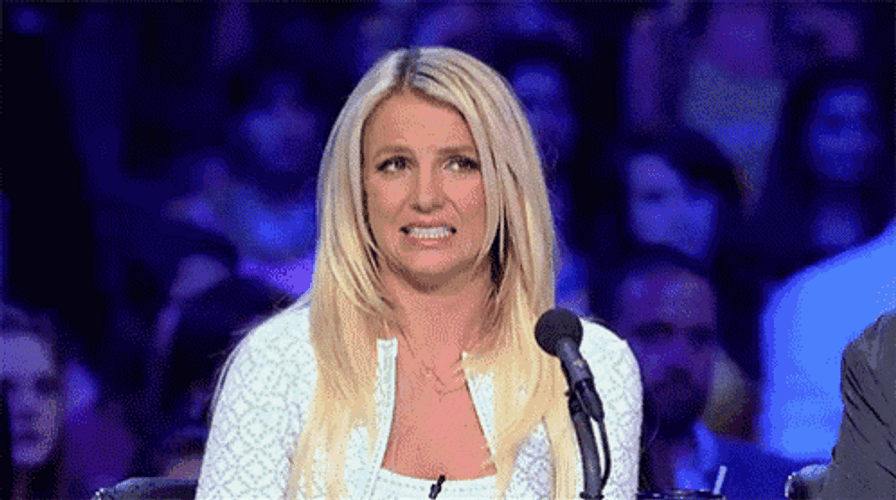 Britney Spears Doubtful Awkward Reaction GIF