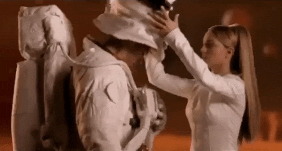 Britney Spears Long Hair In Space Suit GIF
