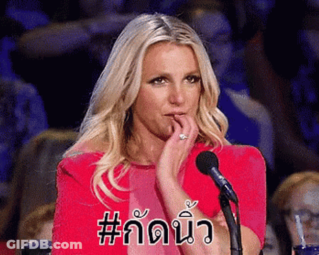 Britney Spears Nail Biter GIF