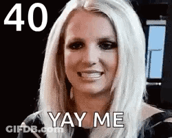 Britney Spears Smiling Saying Yay Me GIF