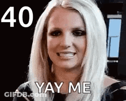 Britney Spears Smiling Saying Yay Me GIF