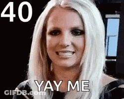 Britney Spears Smiling Saying Yay Me GIF