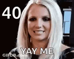 Britney Spears Smiling Saying Yay Me GIF