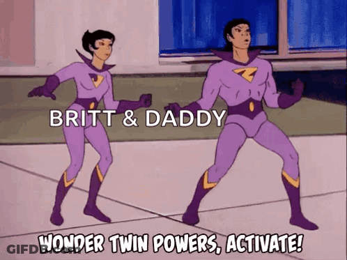 Britt And Daddy Wonder Twin Powers Activate GIF