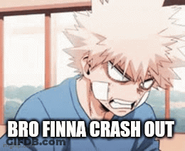 Bro Finna Crash Out Cartoon GIF